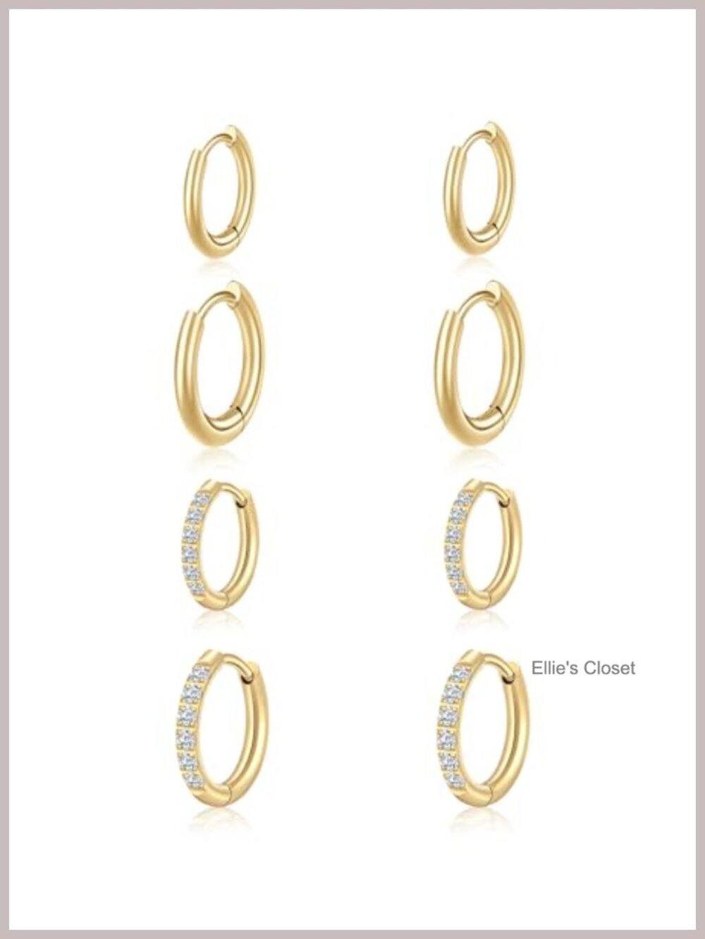 G23 Titanium 14k Gold Plated Small Huggie Hoop Earrings for Women